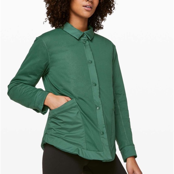 Lululemon Switch Please Shacket Green Reversible Size 10 - Picture 5 of 12
